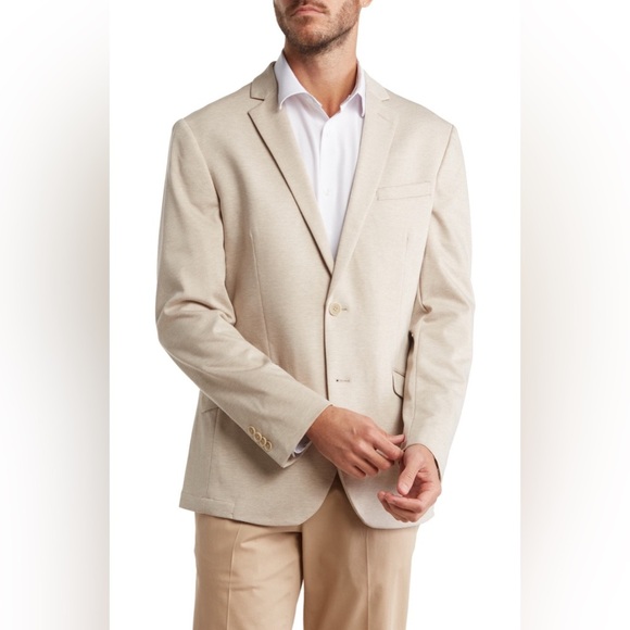 Other - NWOT Savile Row Co Tan Textured Knit Sport Coat